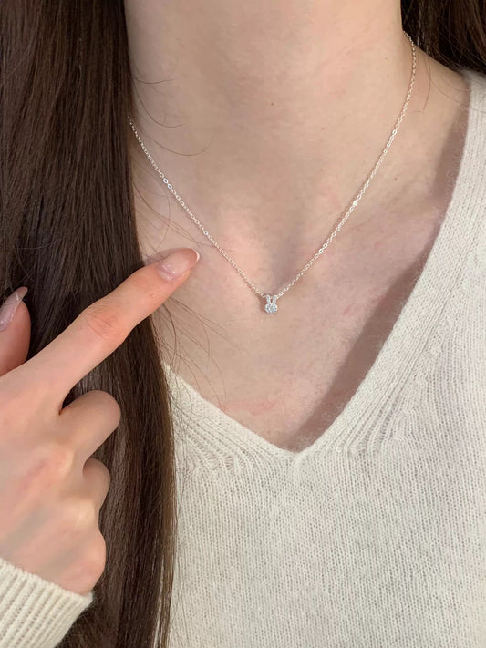 Dainty Silver Bunny Necklace