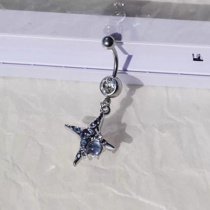 Crystal Starfish Navel Bar