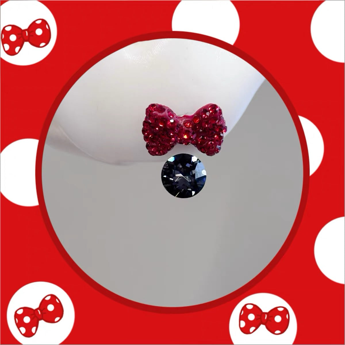 Minnie bow helix earrings