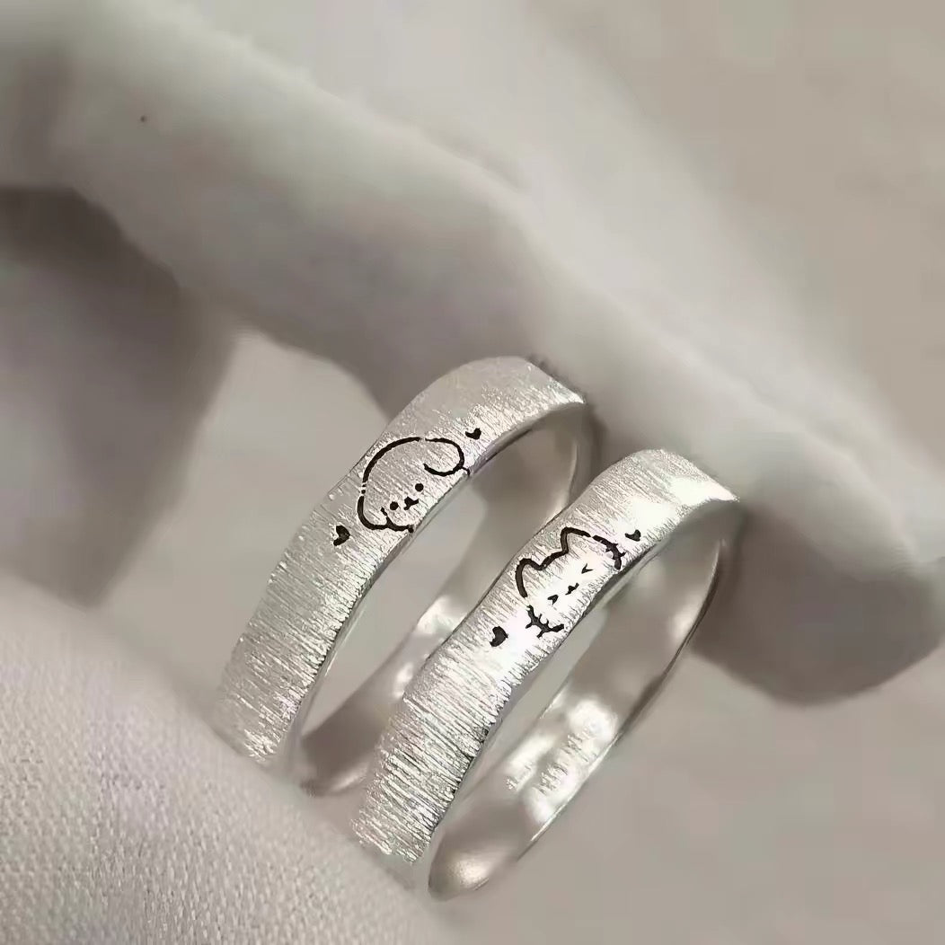 Cat & Dog Adjustable Ring Set