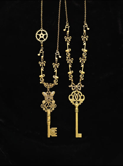 The Rosé Royalty Key Gold Necklace