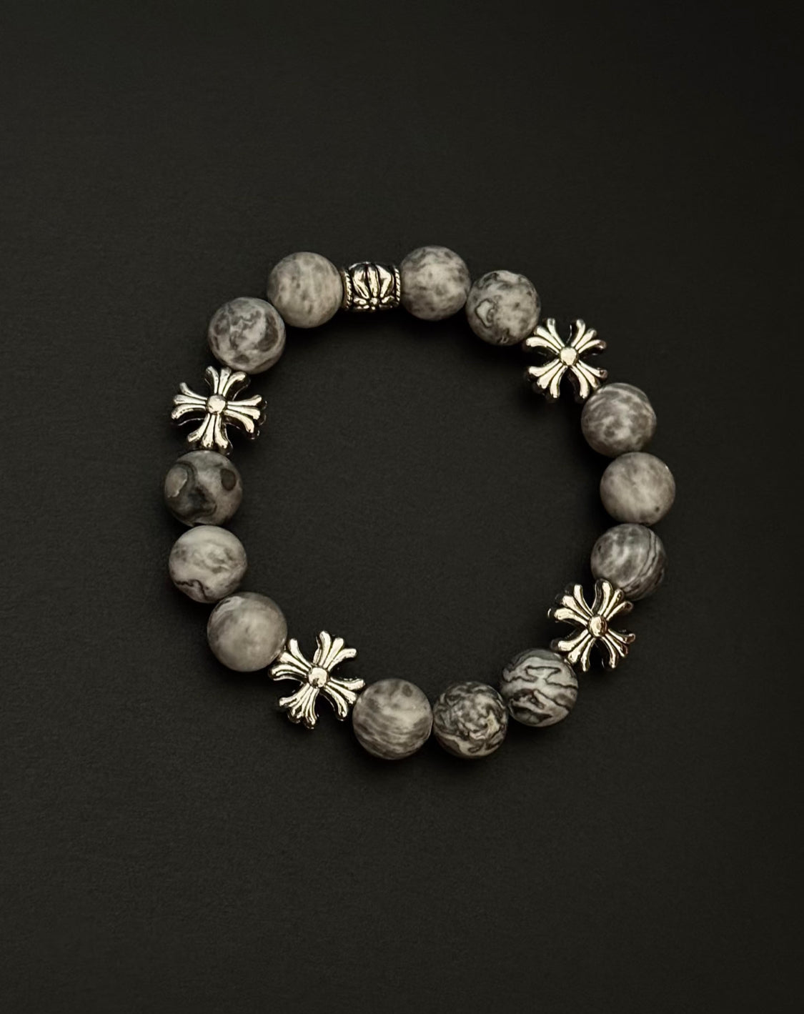 Iron Cross Jasper Bracelet