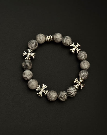 Iron Cross Jasper Bracelet