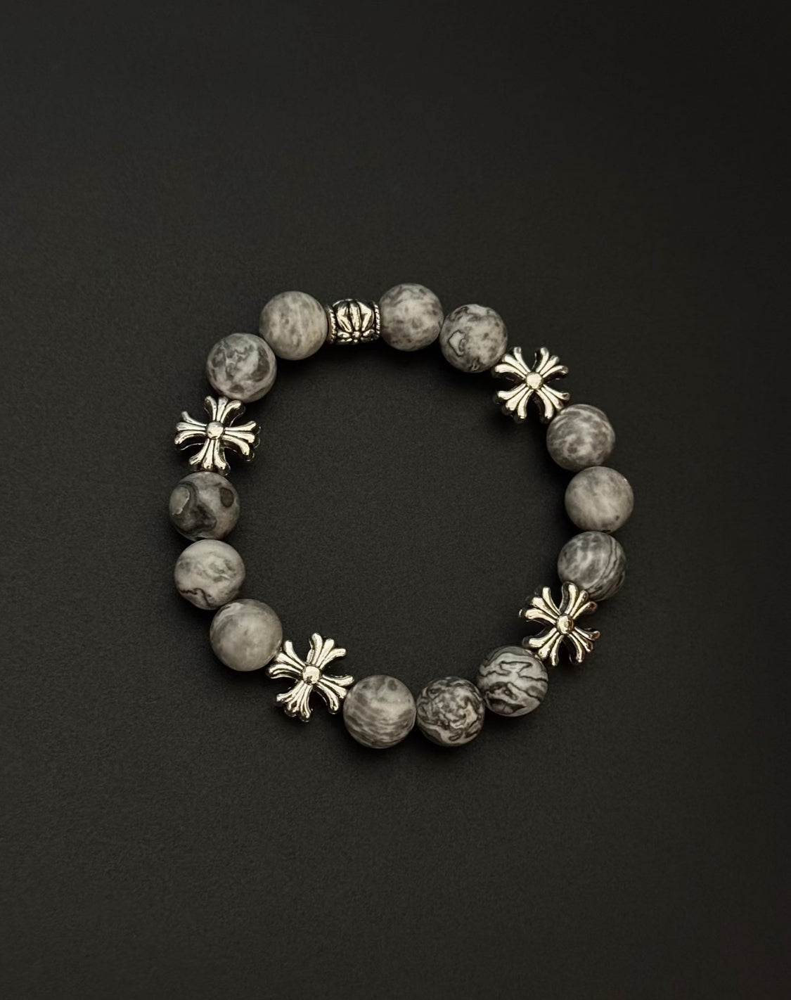 Iron Cross Jasper Bracelet