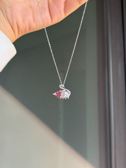 Lilac Grace Swan Necklace