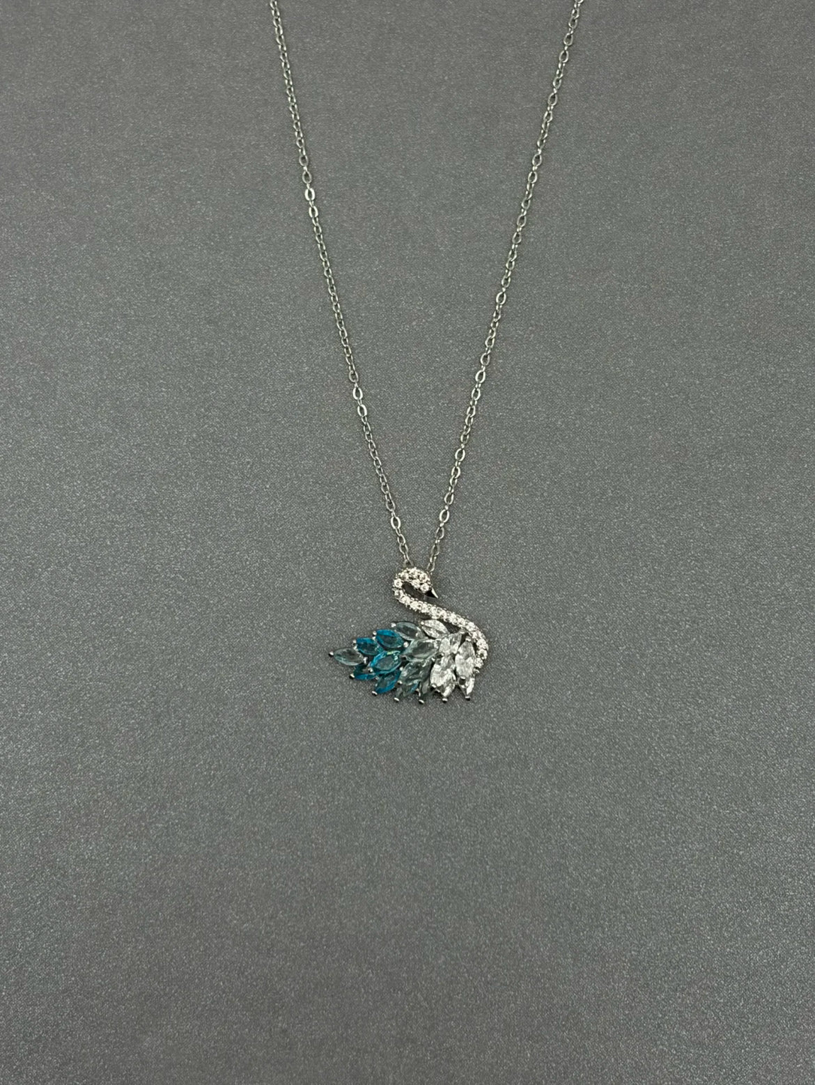 Icy Grace Swan Necklace