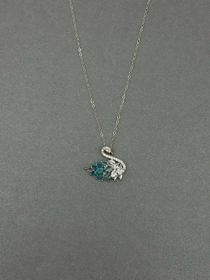 Icy Grace Swan Necklace