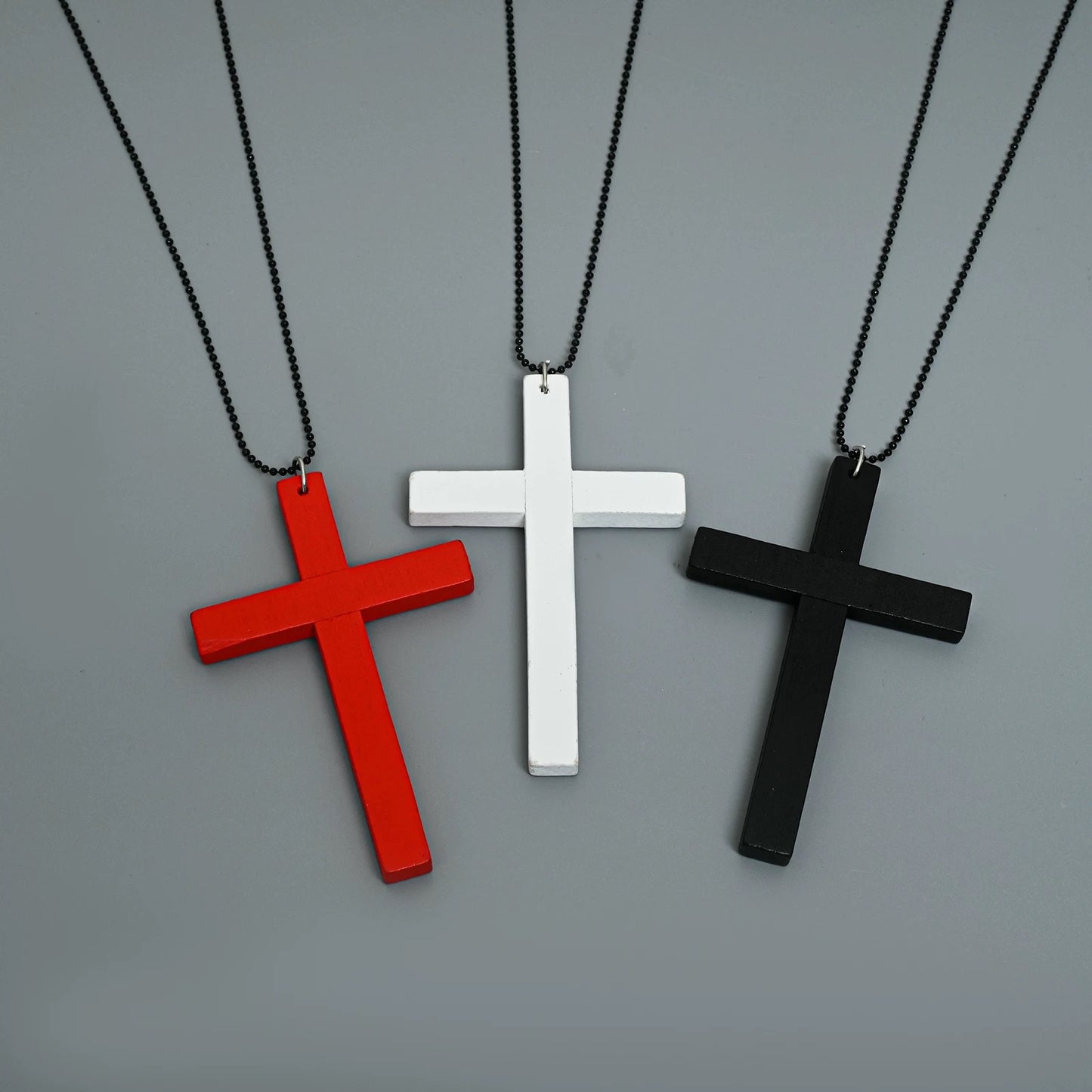 Vivid Minimalist Trinity Cross Necklace