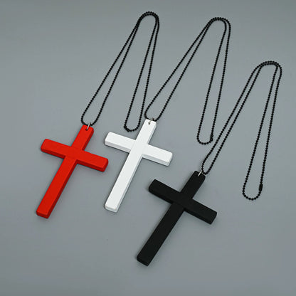 Vivid Minimalist Trinity Cross Necklace