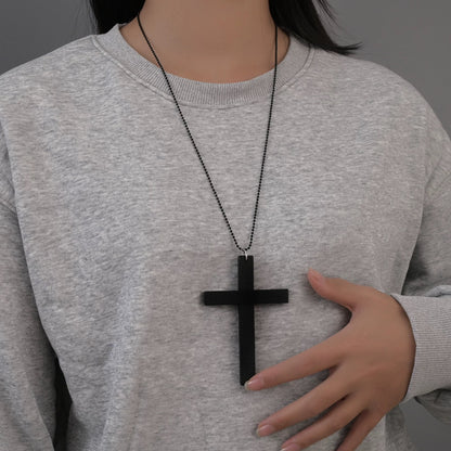 Vivid Minimalist Trinity Cross Necklace