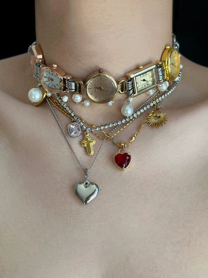 Nordic Monochrome Crux Necklace