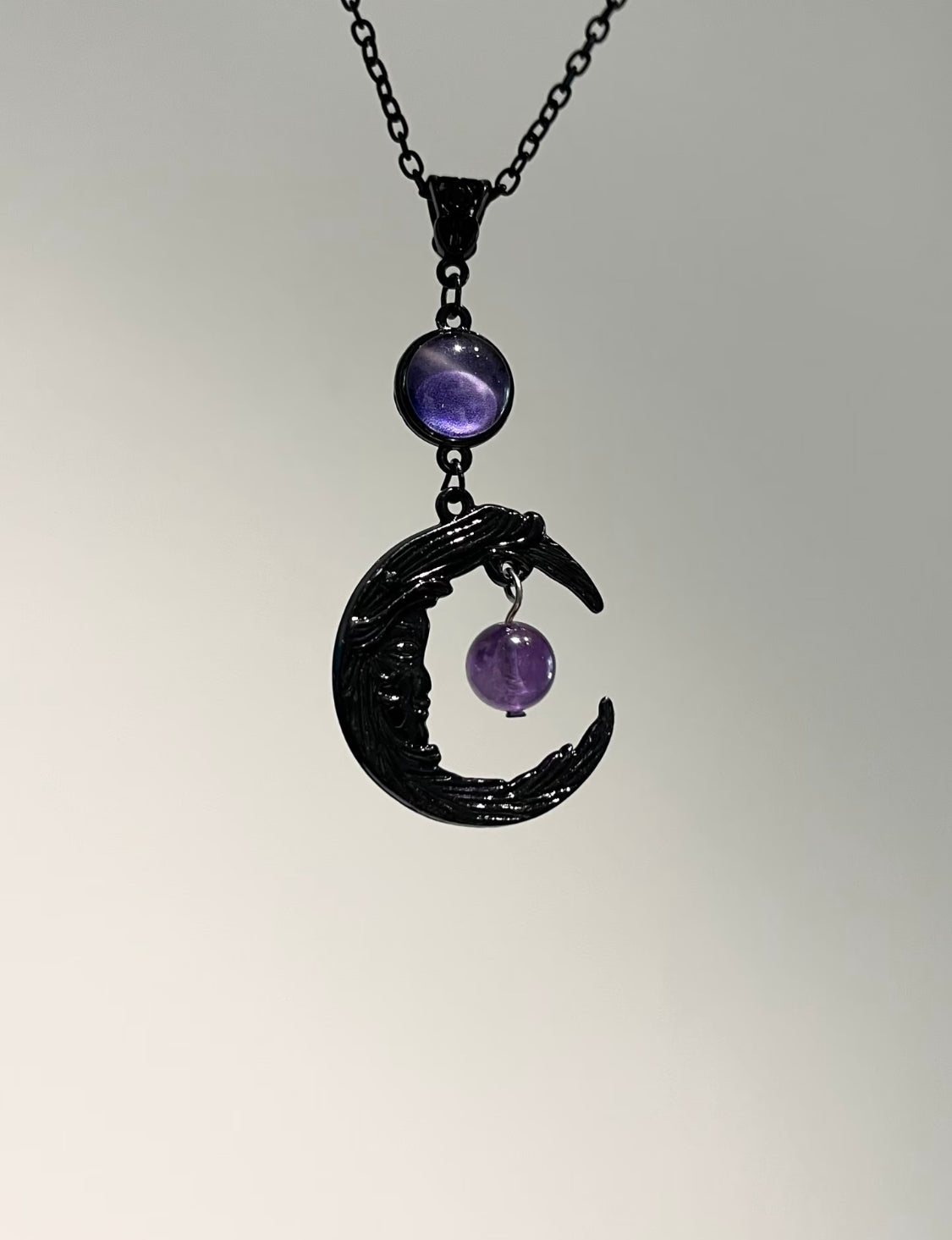 Midnight Amethyst Orbit Necklace