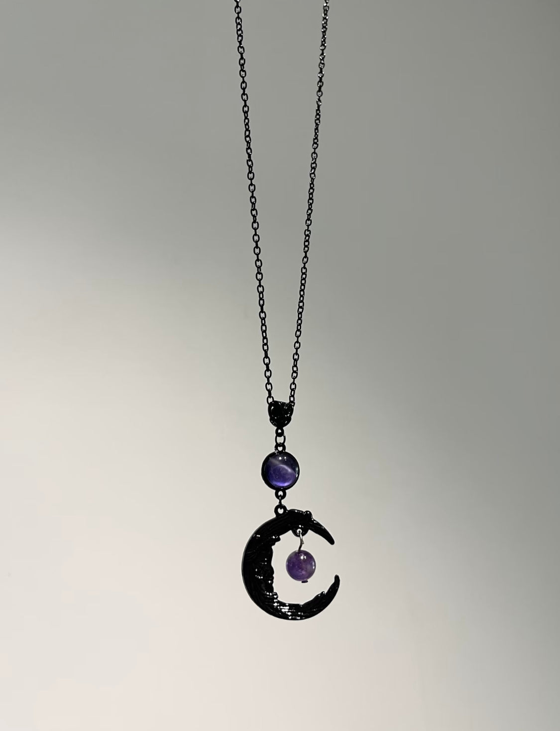 Midnight Amethyst Orbit Necklace