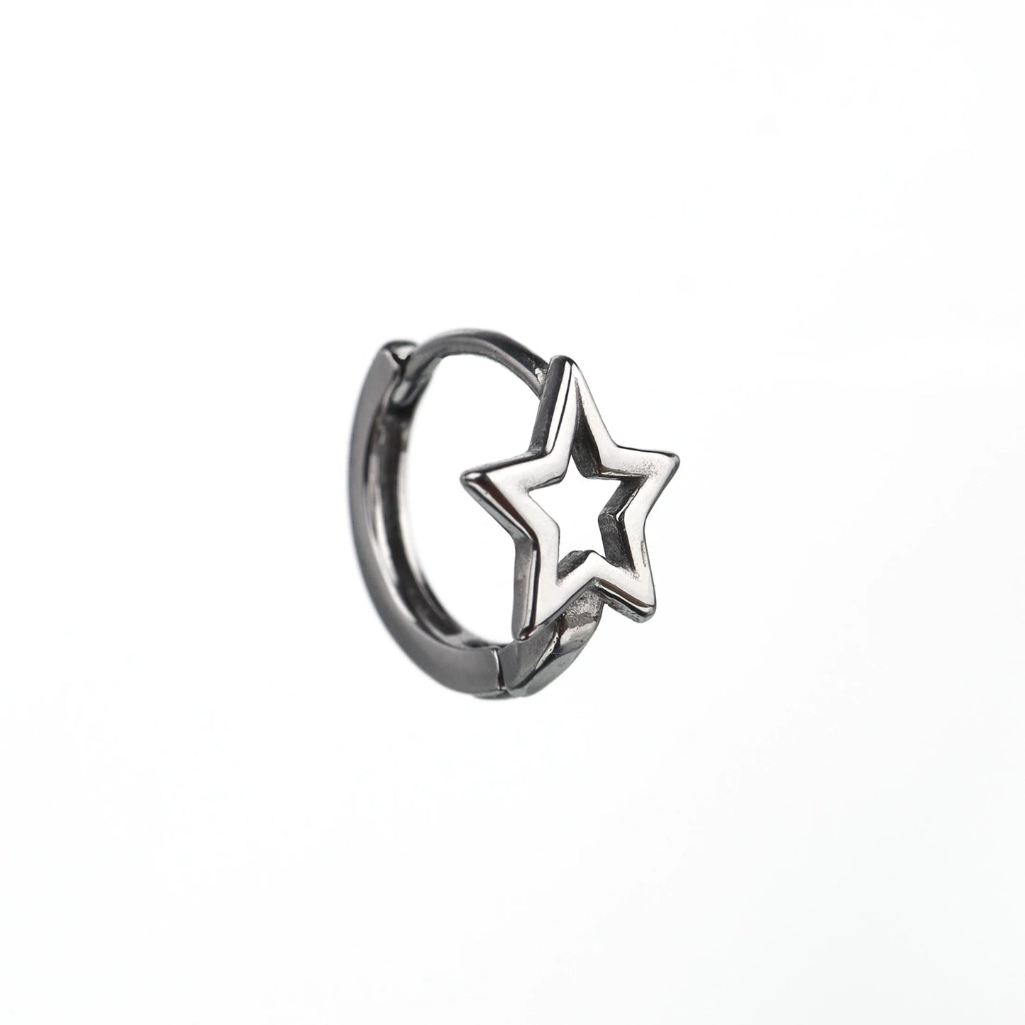 Love and Star Huggie Hoop Earrings