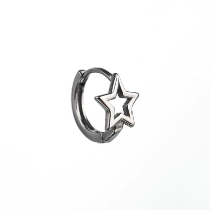 Love and Star Huggie Hoop Earrings