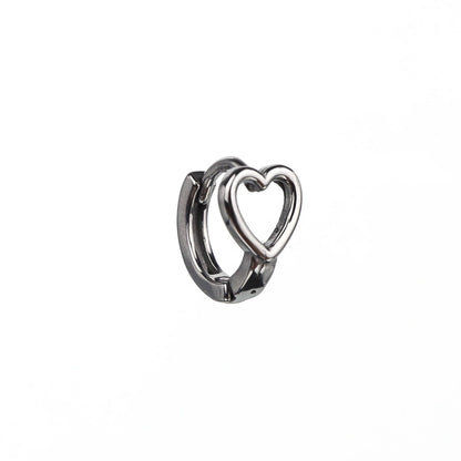 Love and Star Huggie Hoop Earrings