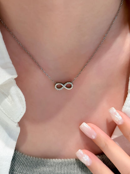 Silver Infinity Pendant Necklace