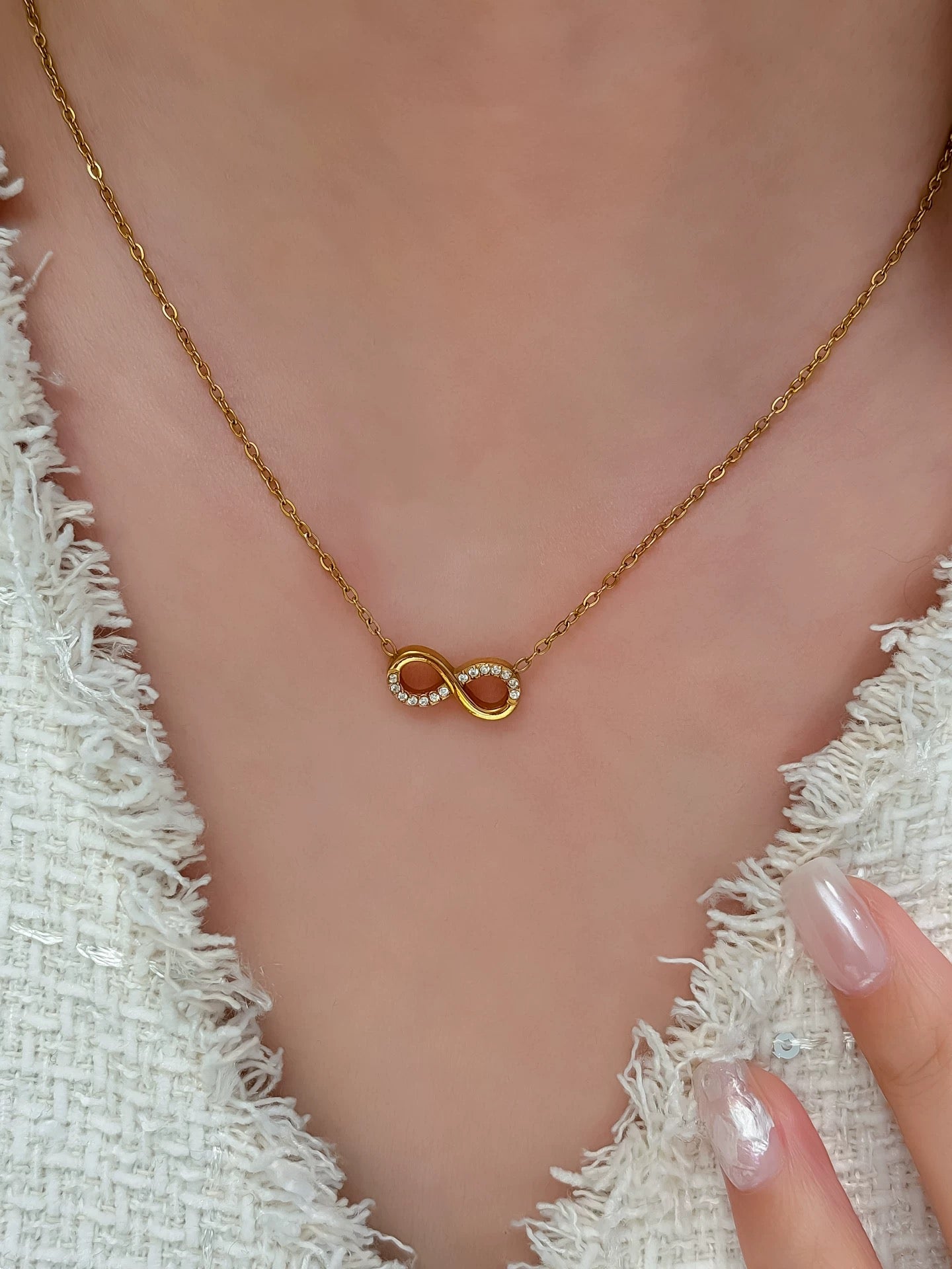 Silver Infinity Pendant Necklace