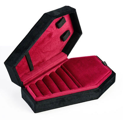 Midnight Black Coffin Jewelry Box