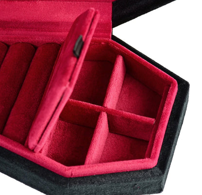 Midnight Black Coffin Jewelry Box