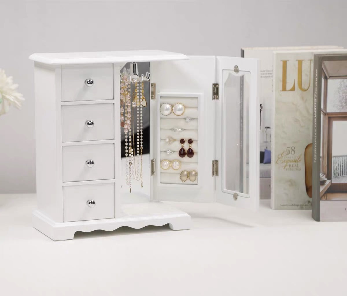 The Alabaster Manor Jewelry Cabinet