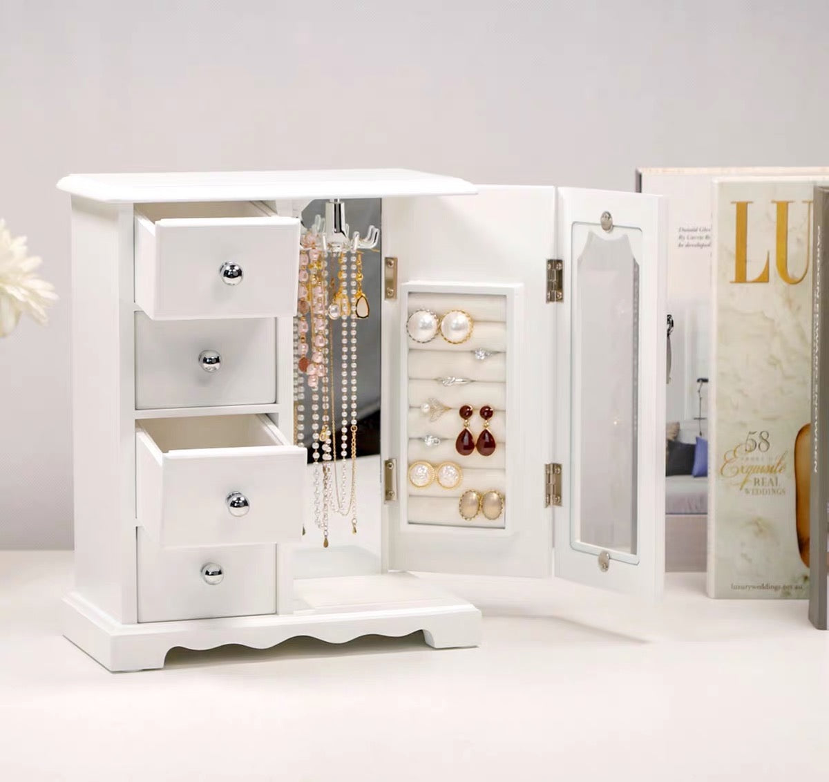 The Alabaster Manor Jewelry Cabinet