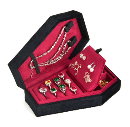 Midnight Black Coffin Jewelry Box