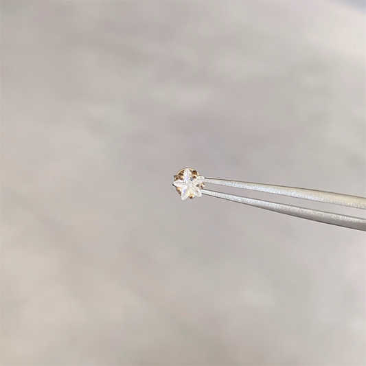 Gold Crystal Star Helix Stud