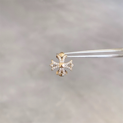 Gold Decorative Cross Piercing