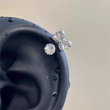 Gem Bow Helix Earrings