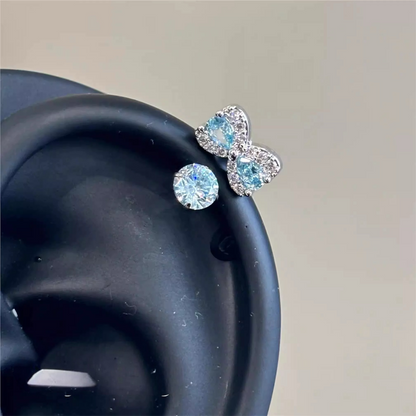 Gem Bow Helix Earrings