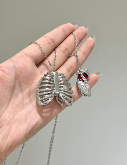 Heart-in-Cage Necklace