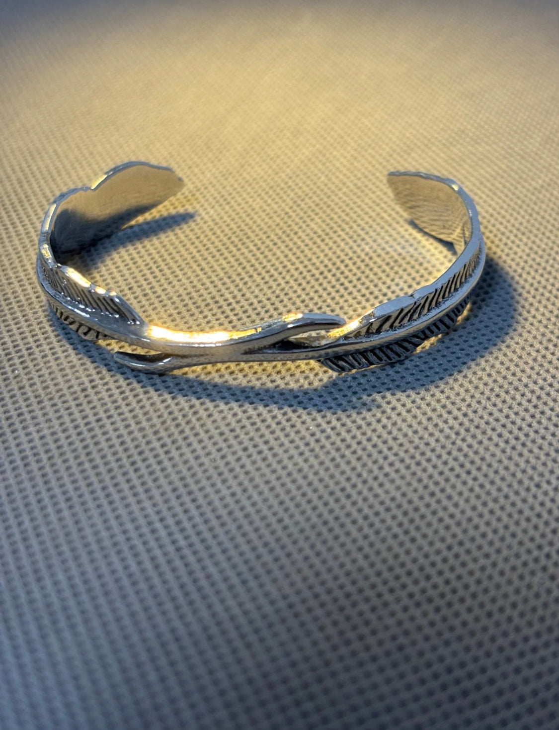 Silver Willow Leaf Branch Bangle