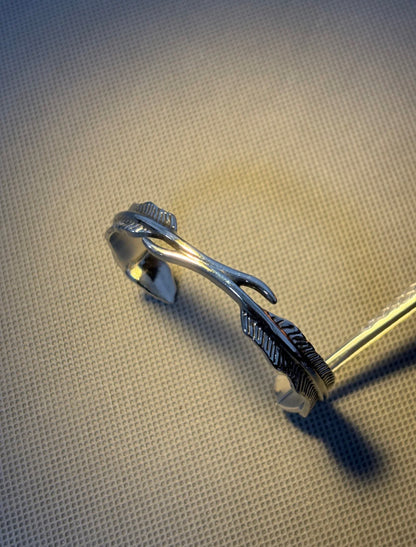 Silver Willow Leaf Branch Bangle