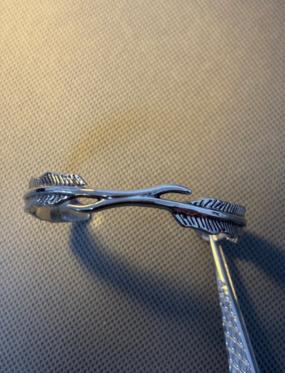 Silver Willow Leaf Branch Bangle