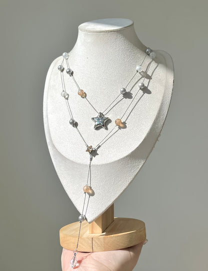 Colorful Star Y Necklace