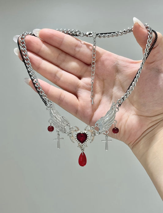 Sacred Heart of Wings Necklace