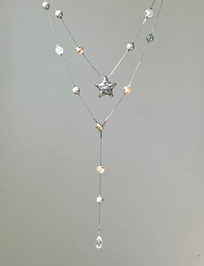Colorful Star Y Necklace