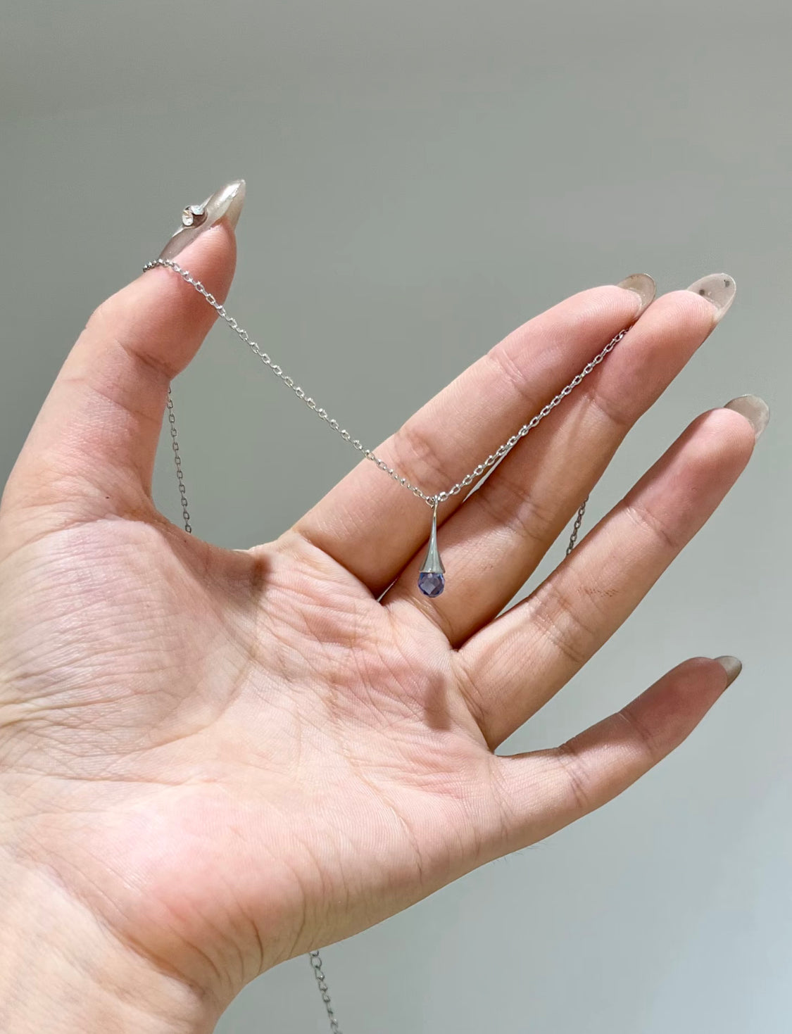 Sapphire Raindrop Pendant