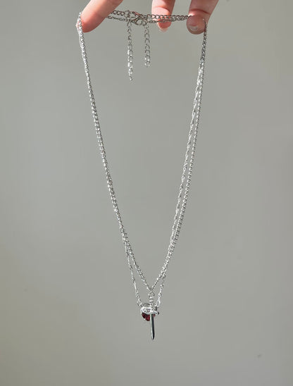 Heart & Sword Necklace