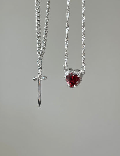 Heart & Sword Necklace