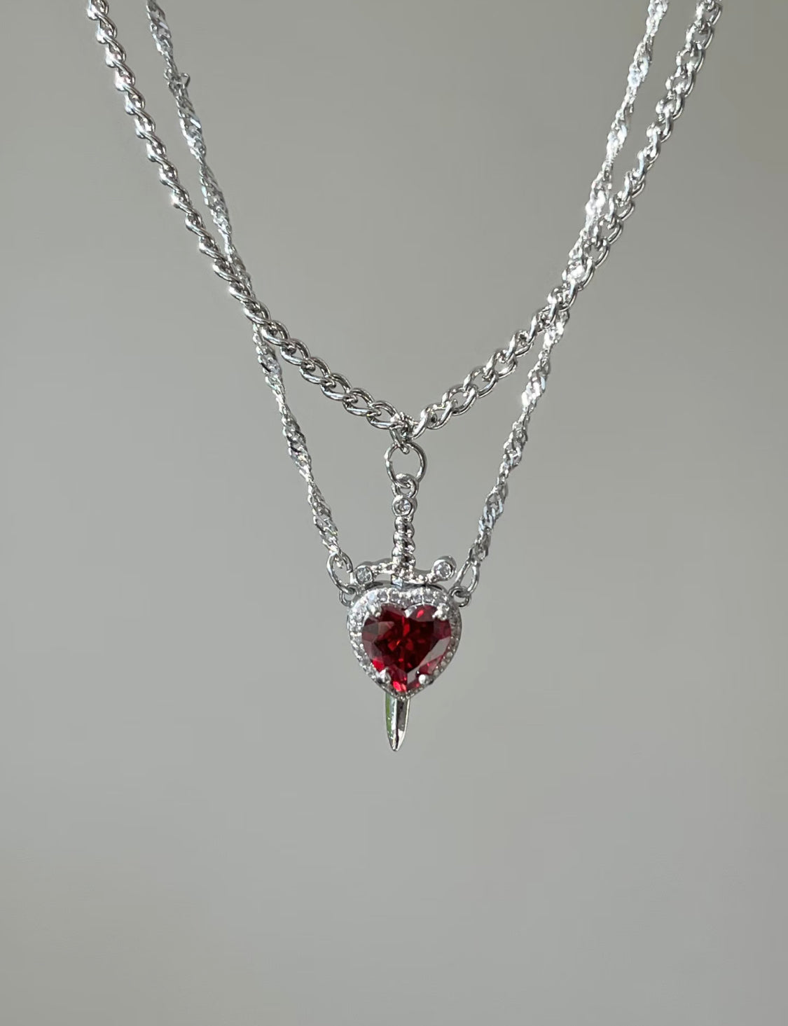Heart & Sword Necklace