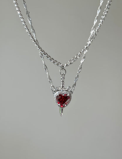 Heart & Sword Necklace
