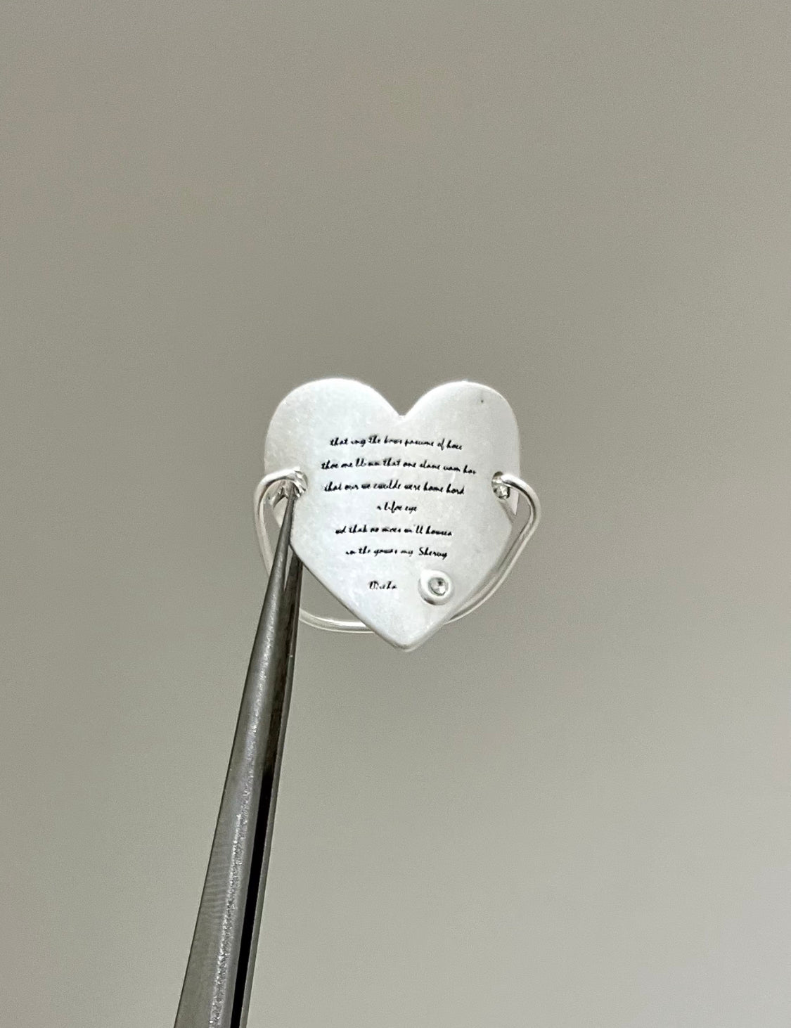 Scripted Heart Ring