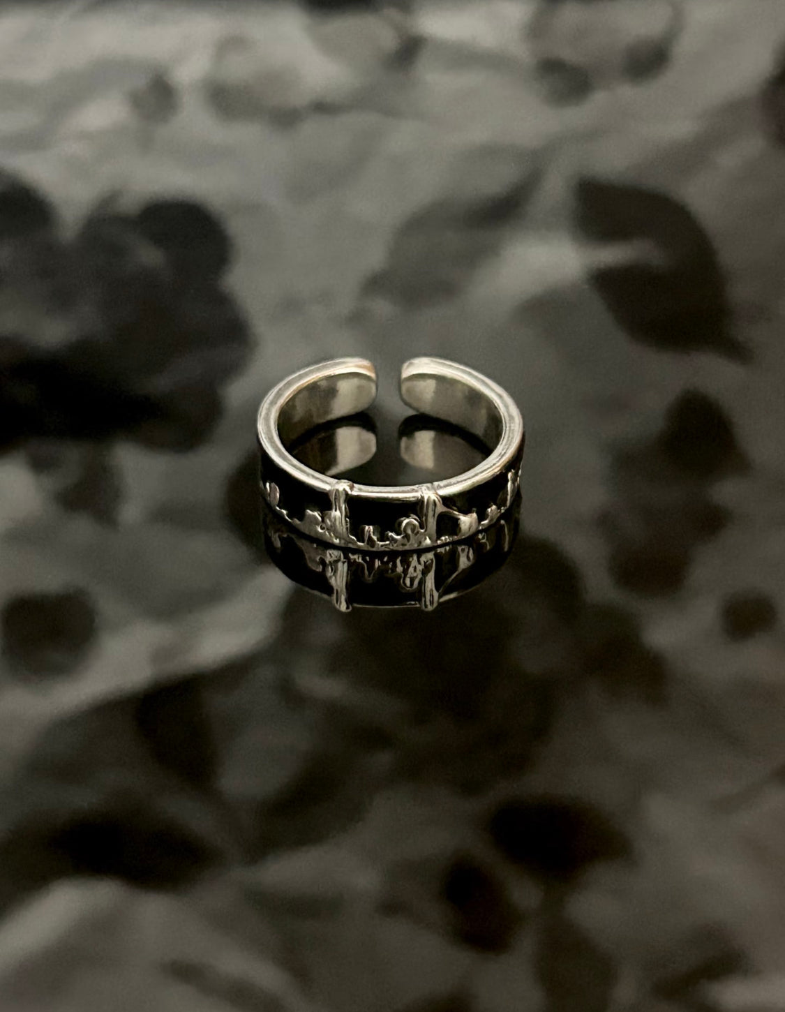 Midnight Skyline Enamel Ring