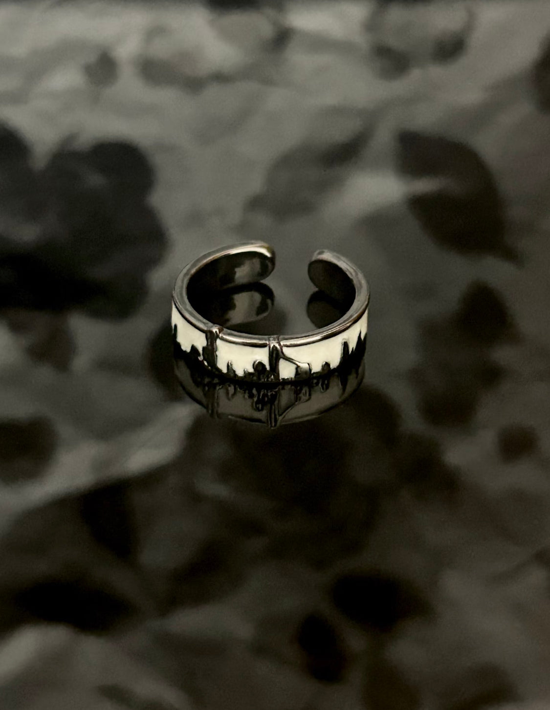 Midnight Skyline Enamel Ring