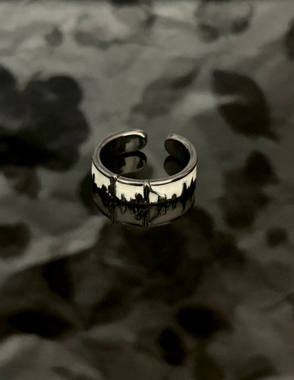 Midnight Skyline Enamel Ring