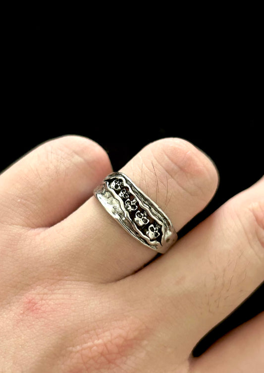 Pierced Heart Signet Ring