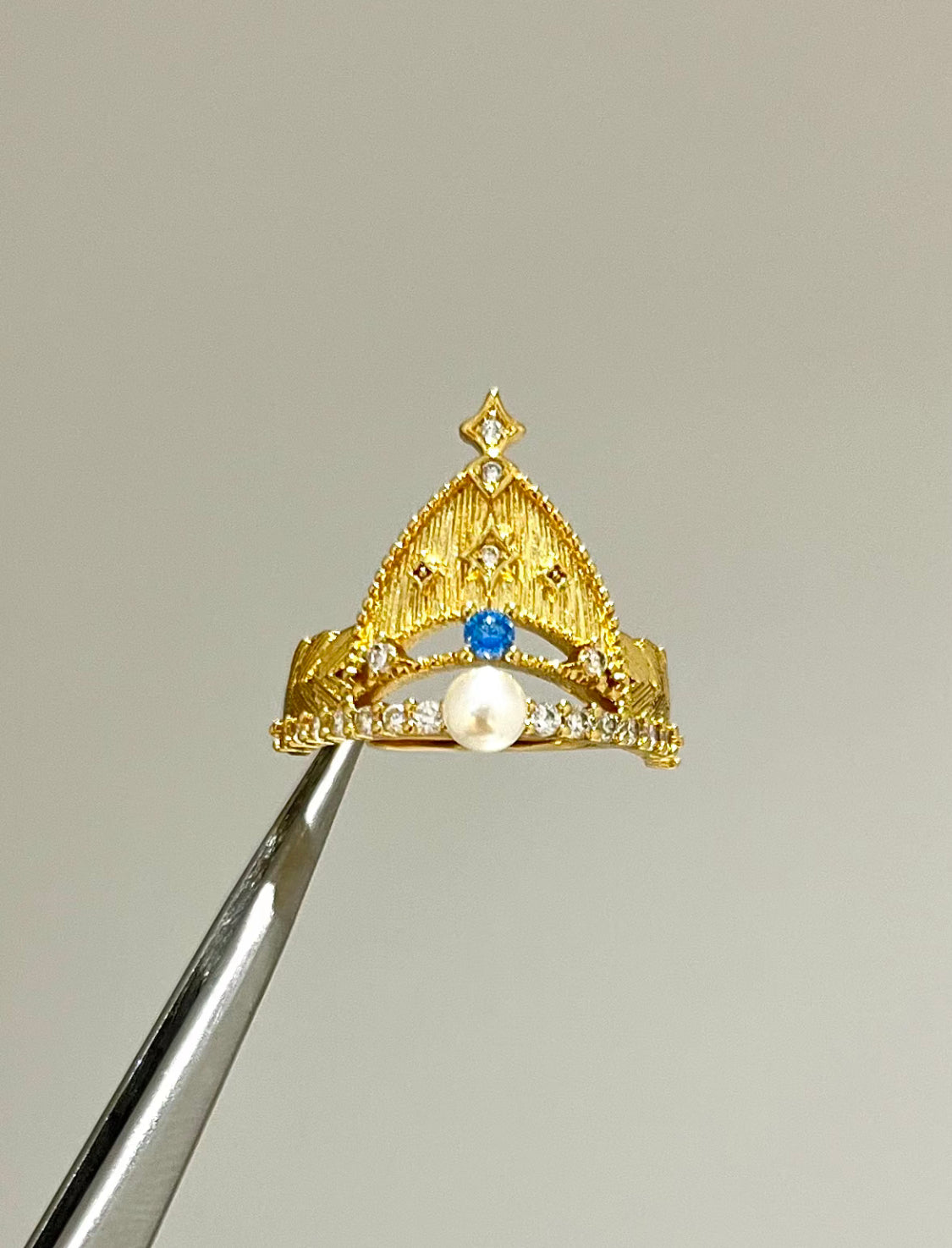 Azure Queen’s Crown Ring