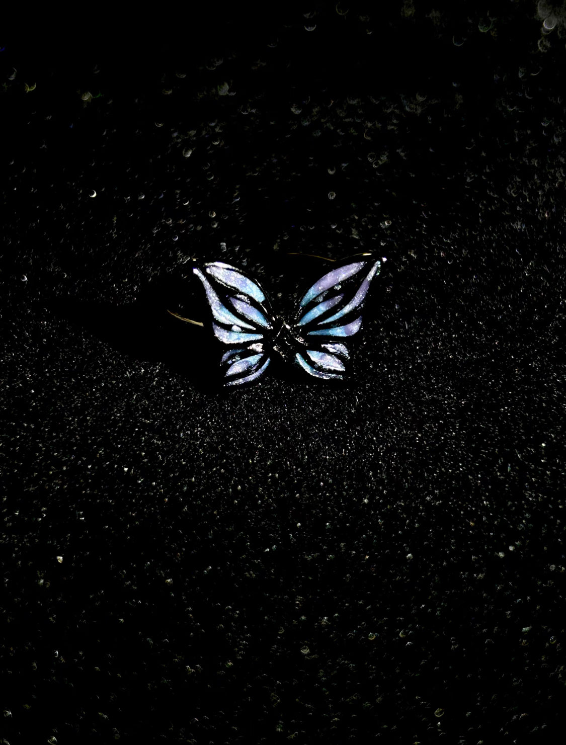 Midnight Nebula Butterfly Ring